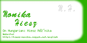 monika hiesz business card